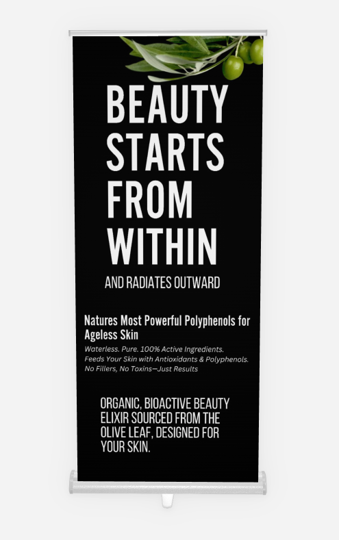 Extra Large Waterless Beauty Retractable Banner